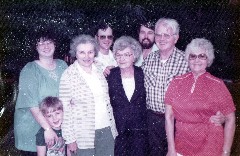 Becky, Matthew Clabaugh; Judy, David Dorrough; Tillie Evans (Mom s cousin); Mike Clabaugh; Bruce Dorrough; Mary Crabill